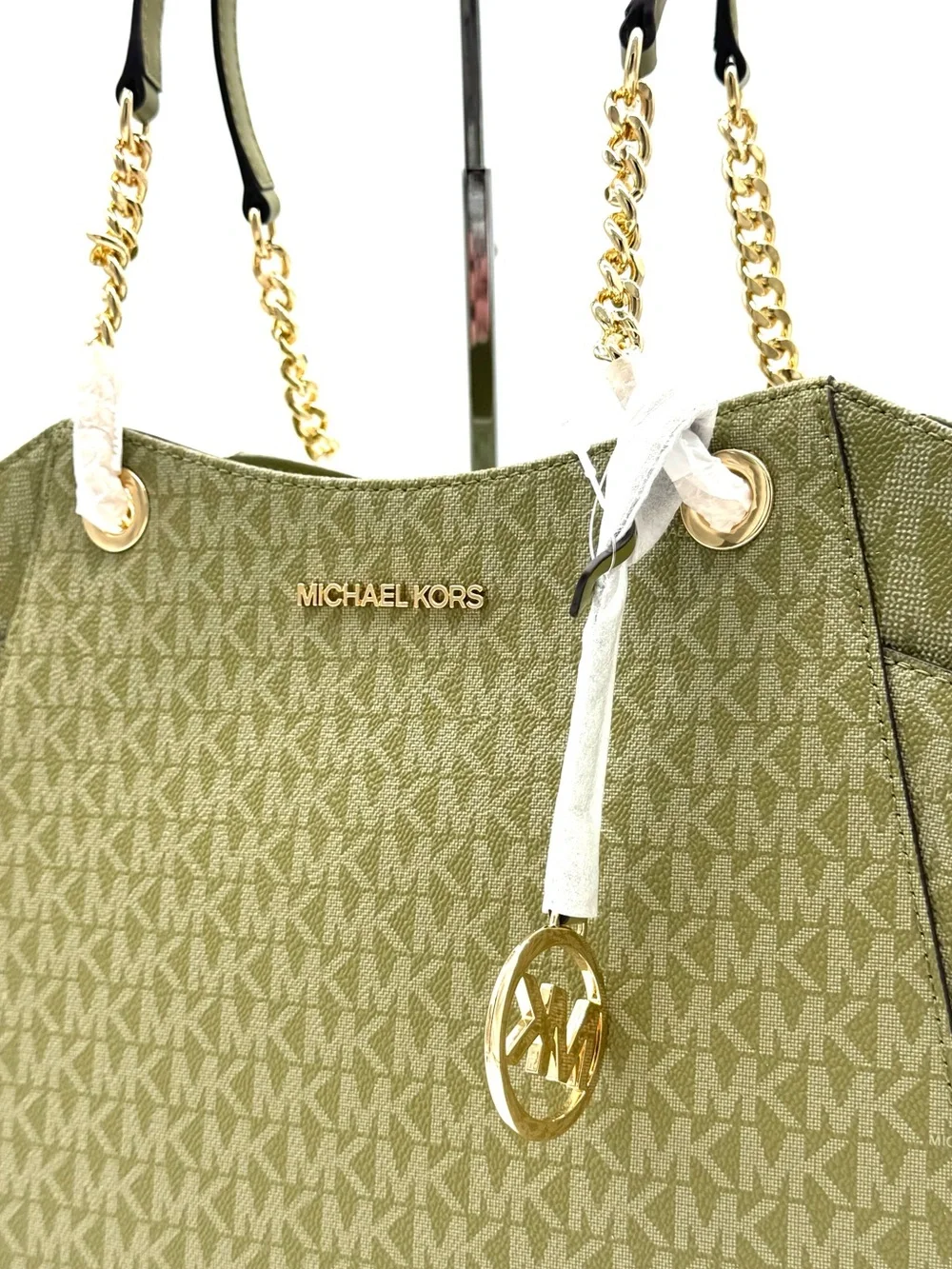 Michael Kors Jet Set Large Signature Logo Shoulder Bag - Oregano